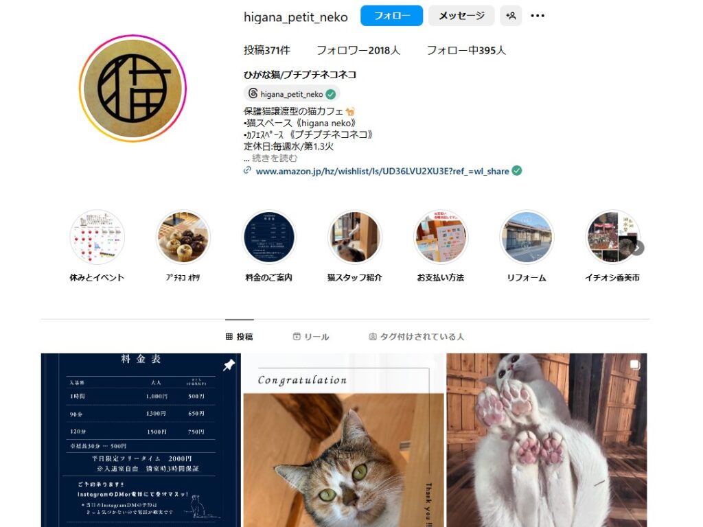 保護猫カフェひがな猫・プチプチネコネコ